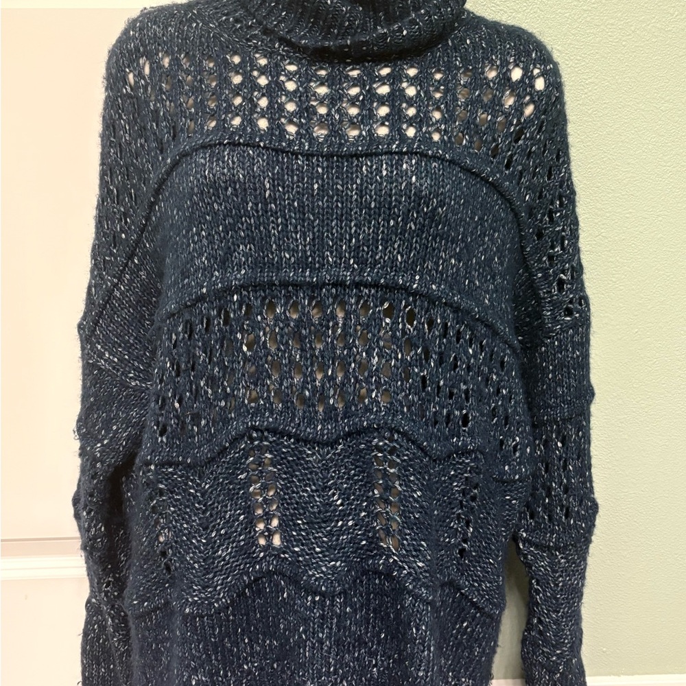 Ramy Brook Deep Blue Cowl Neck Sweater